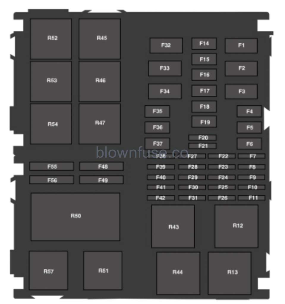 2016 Ford Fiesta engine Fuse Box Diagram