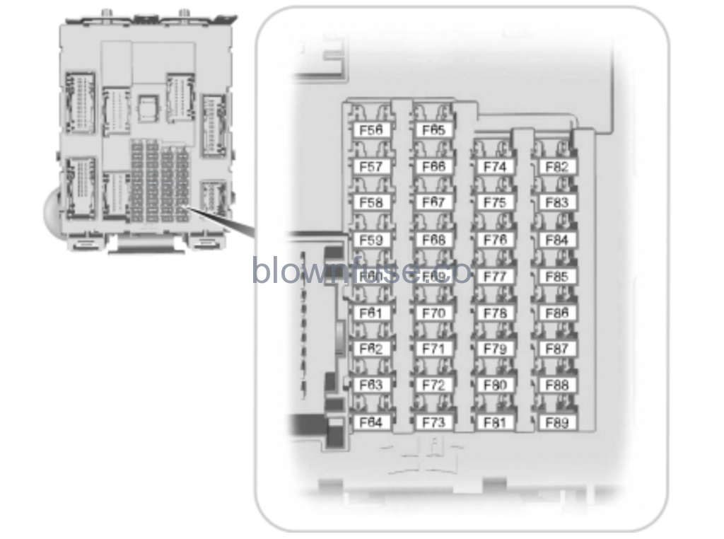 2016 Ford Focus Electric passenger Fuse Box Diagram