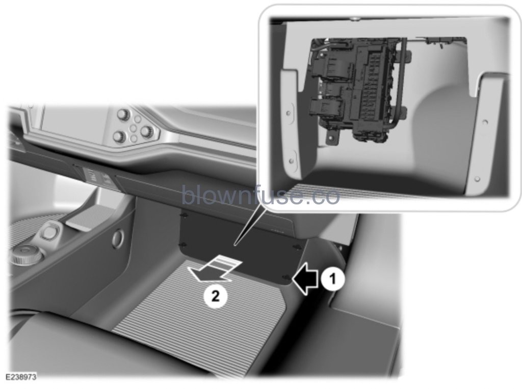 2016 Ford Mustang passenger Fuse Box location