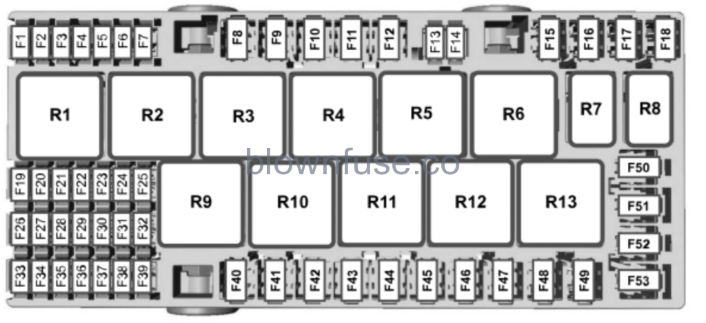 2016 Ford Transit passenger Fuse Box Diagram