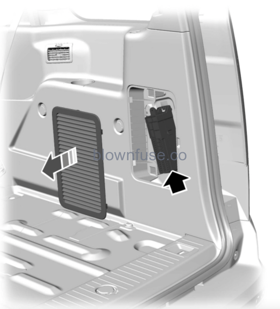 2016 Ford Transit Connect Luggage fuse box location