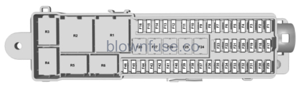 2016 Ford Transit Connect Luggage fuse box diagram