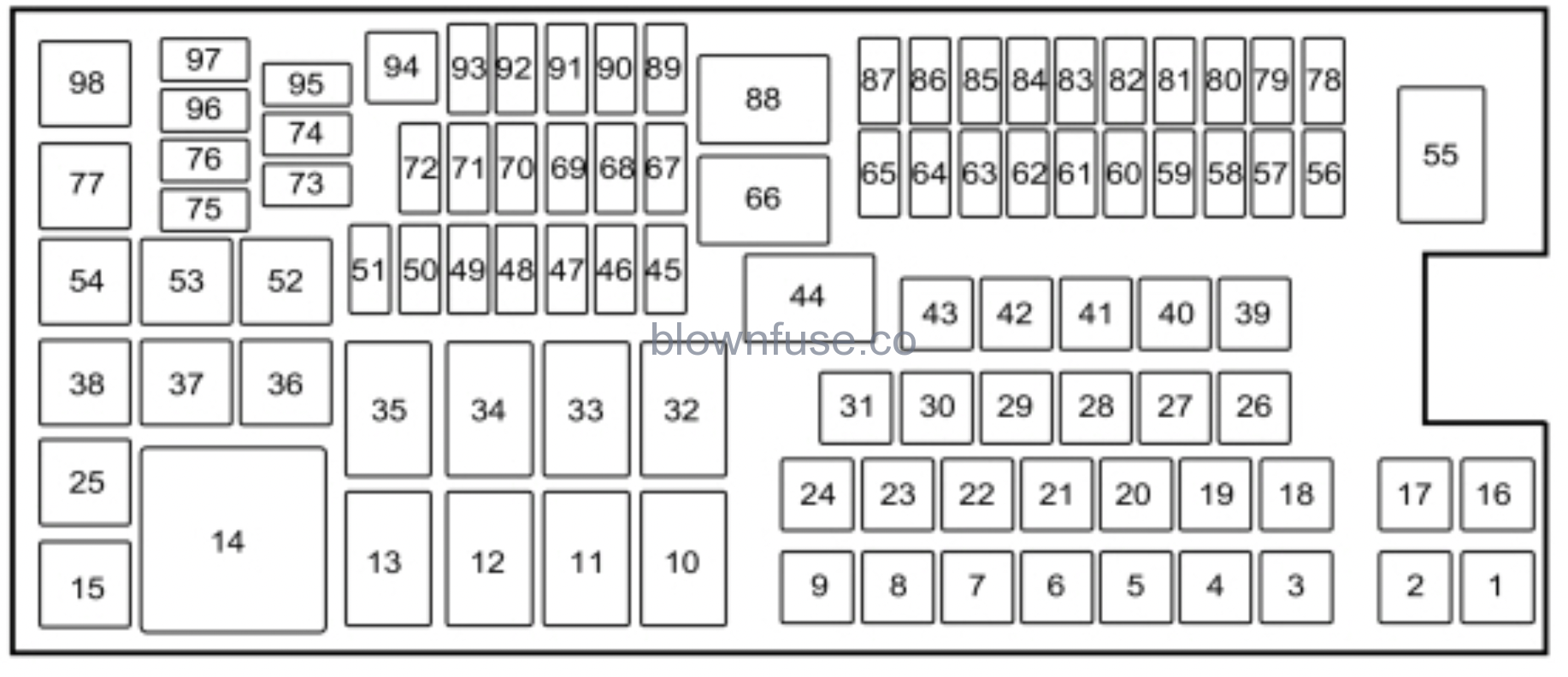 2019-Ford-taurus-passenger-fuse-diagram – Blown Fuse