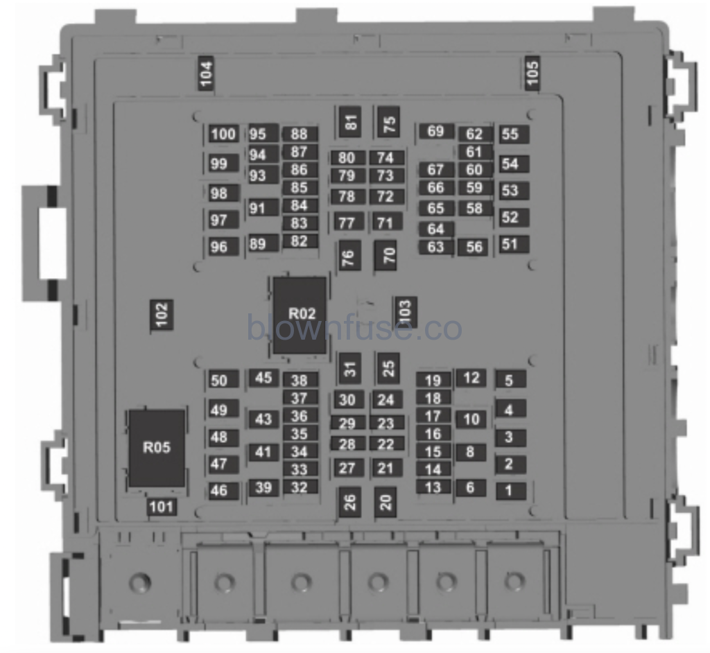 2021 Ford F-53 Motorhome Engine Fuse Box Diagram