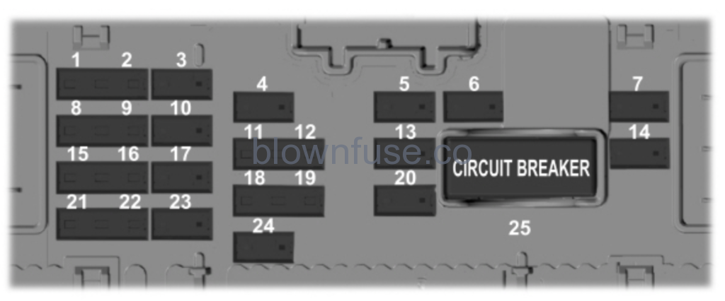 2021 Ford Mustang Mach-E Passenger Fuse Box Diagram