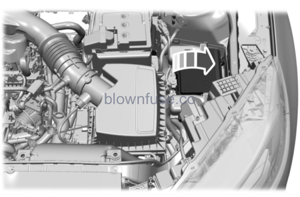 opening 2021 Ford Edge engine Fuse Box