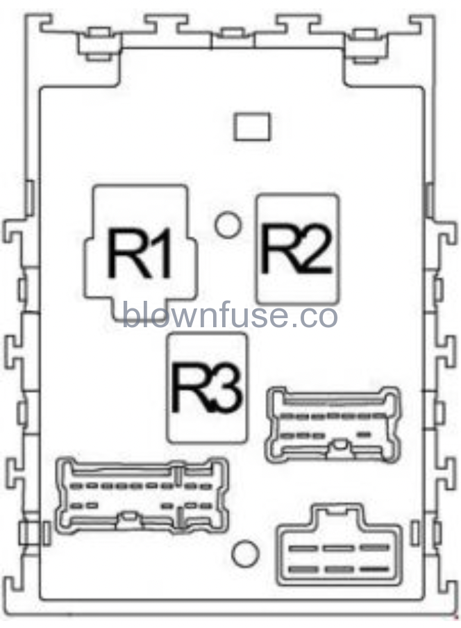 2000-2006 Nissan Sentra passenger secondary relay diagram