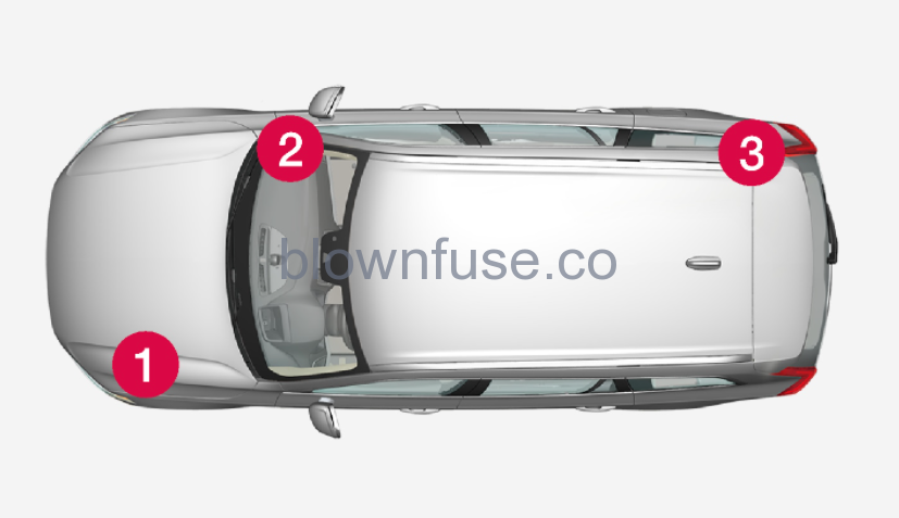 2022 Volvo V90 Cross Country fuse box locations