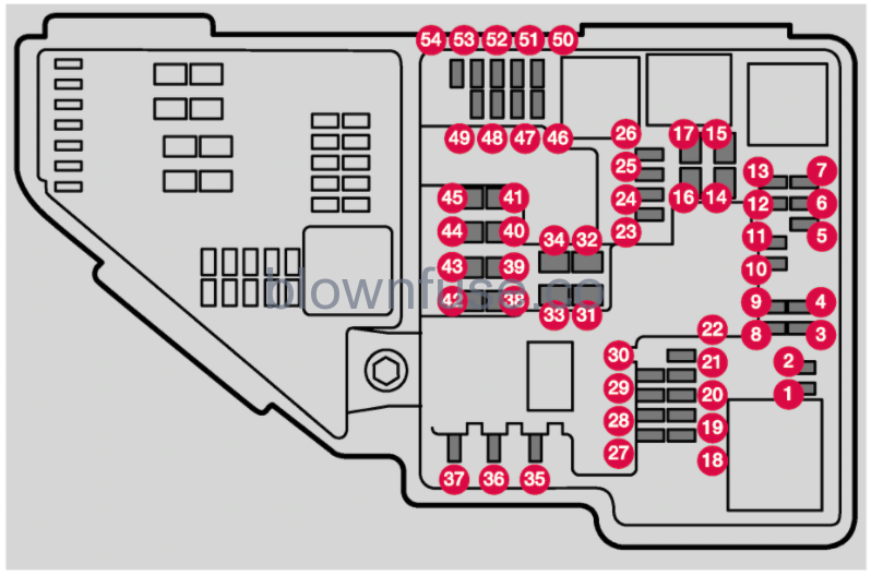 2022 Volvo XC60 engine fuse box diagram