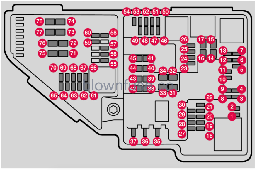 2022 Volvo XC90 Recharge engine fuse diagram