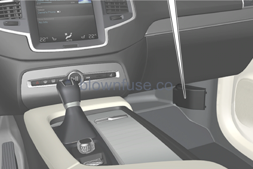 2022 Volvo XC90 Recharge passenger fuse box location