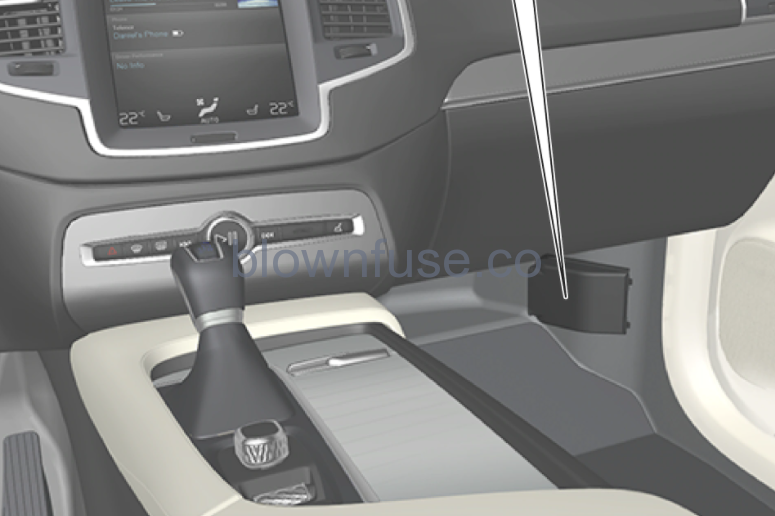 2022 Volvo XC90 passenger fuse box location