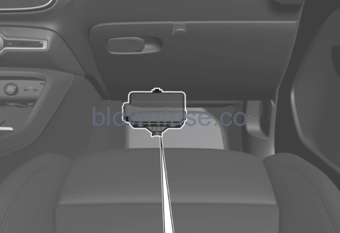 2022 Volvo C40 passenger fuse box location
