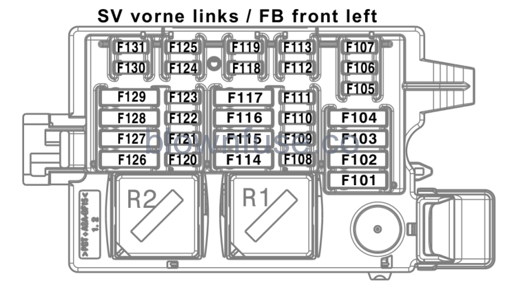 2022 BMW 3-Series Engine Fuse Box Diagram