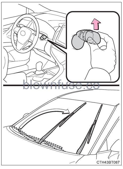 2022 Toyota Camry Operating the lights and wipers fig 2