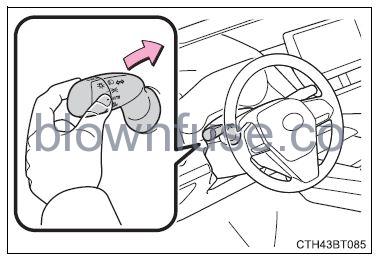 2022 Toyota Camry Operating the lights and wipers fig 6