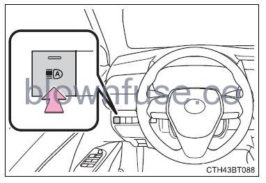 2022 Toyota Camry Operating the lights and wipers fig 7