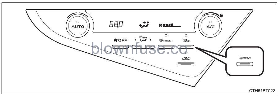 2022 Toyota Camry Using the air conditioning system and defogger FIG 31