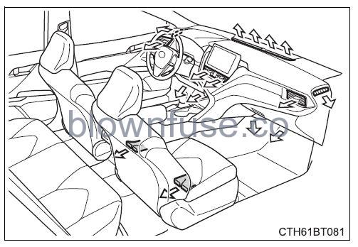 2022 Toyota Camry Using the air conditioning system and defogger FIG 35