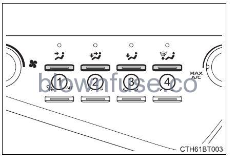 2022 Toyota Camry Using the air conditioning system and defogger FIG 38