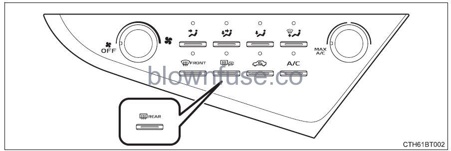 2022 Toyota Camry Using the air conditioning system and defogger FIG 43