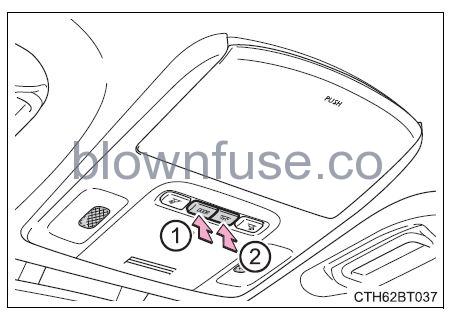 2022 Toyota Camry Using the interior lights FIG 2