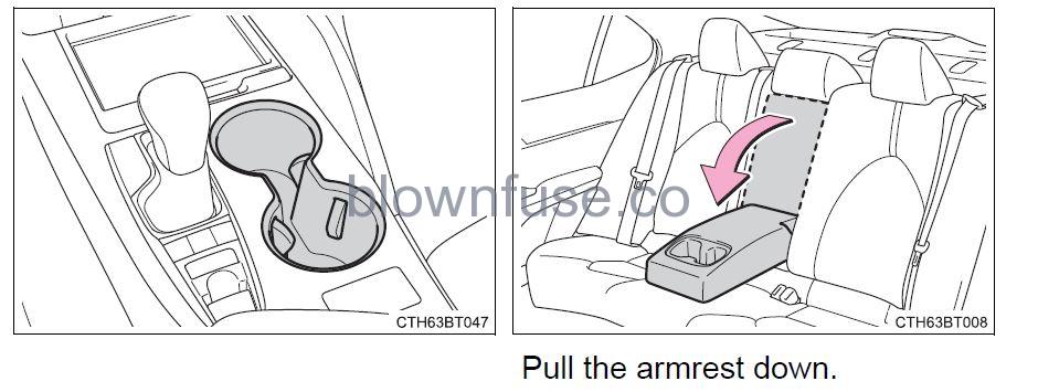 2022 Toyota Camry Using the storage features FIG 6