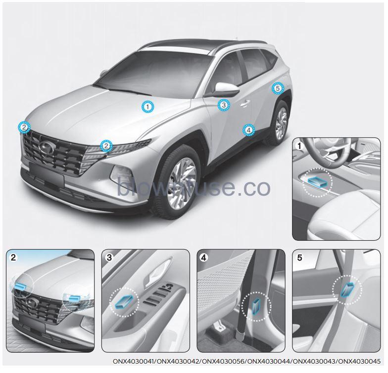 2022 Hyundai Tucson Air bag - supplemental restraint system fig 23