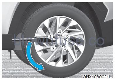 2022 Hyundai Tucson If you have a flat tire (equipped with a spare tire) fig 5