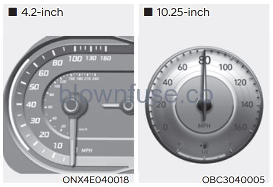 2022 Hyundai Tucson Instrument cluster fig 2