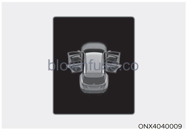2022 Hyundai Tucson LCD display messages for vehicles equipped with Smart Key fig 1