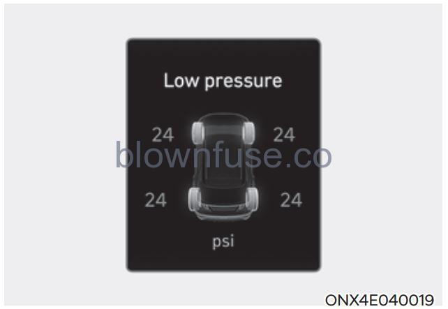 2022 Hyundai Tucson LCD display messages for vehicles equipped with Smart Key fig 3