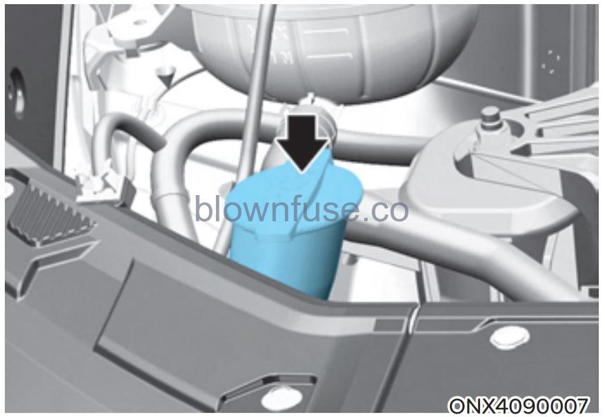 2022 Hyundai Tucson Washer fluid fig 1