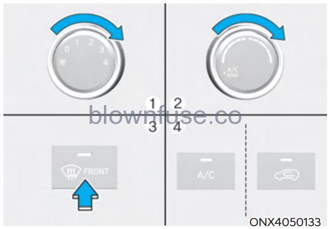 2022 Hyundai Tucson Windshield defrosting and defogging fig 4