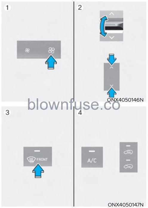 2022 Hyundai Tucson Windshield defrosting and defogging fig 6