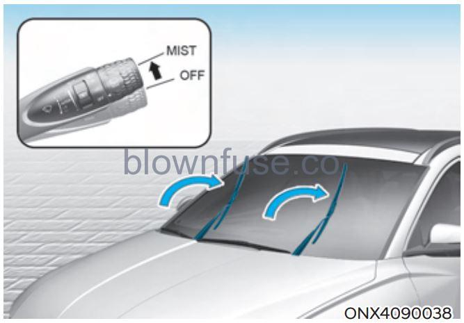 2022 Hyundai Tucson Wiper blades fig 1