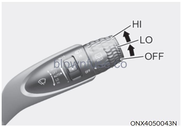 2022 Hyundai Tucson Wipers and washers fig 3