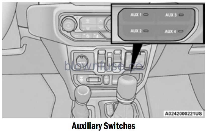 2022 Jeep Wrangler INTERIOR STORAGE AND EQUIPMENT fig 10