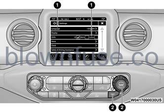 2022 Jeep Wrangler UCONNECT SETTINGS fig 1