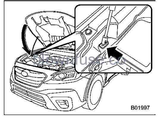 2022 Subaru Outback Engine Hood FIG 10