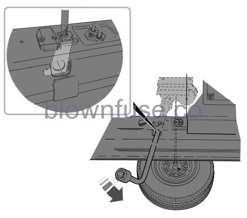 2023 Ford E-350 CHANGING A ROAD WHEEL FIG 6