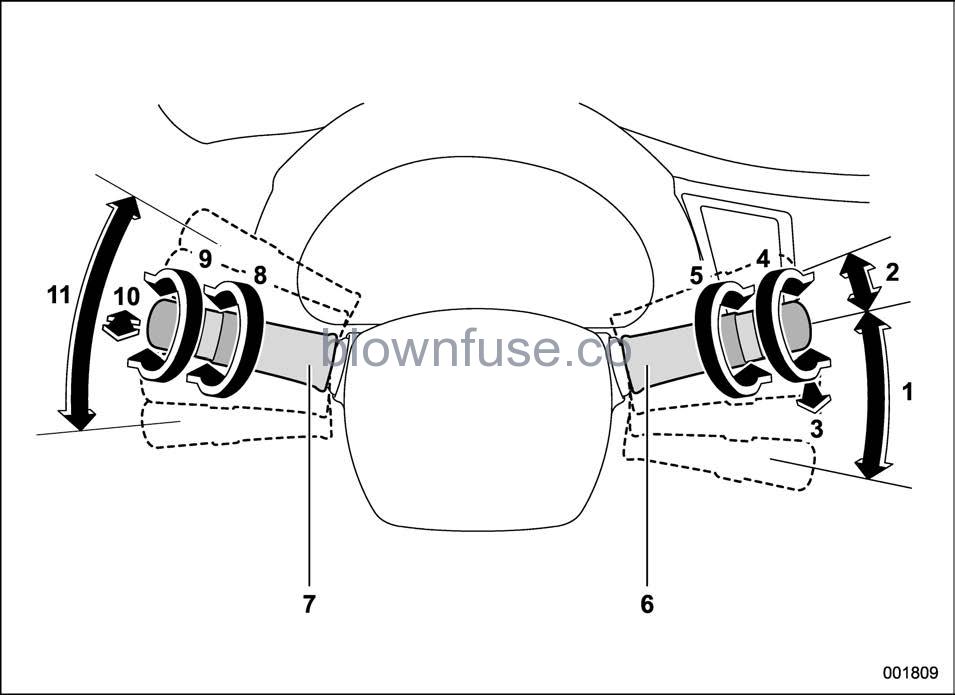 subaru Light Control and Wiper Control LeversSwitches