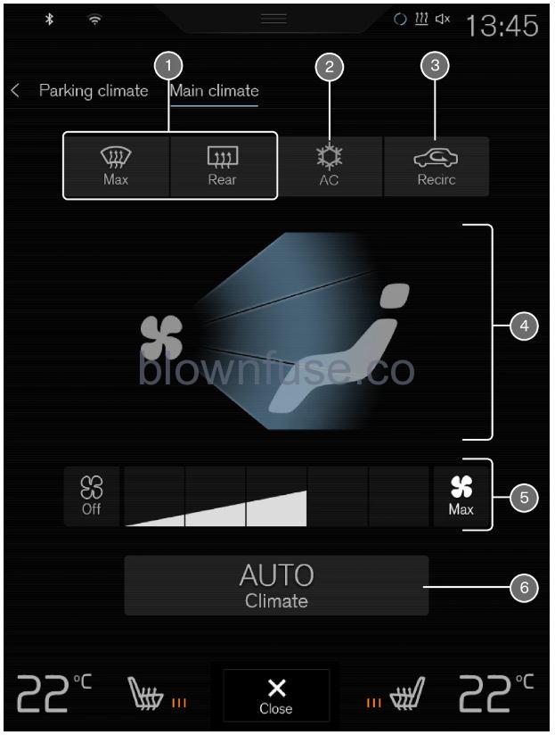 2021 Polestar 1 Cimate controls 