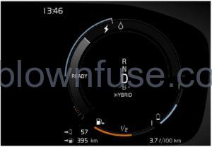 2021 Polestar 1 Gauges and indicators in the instrument panel (12)