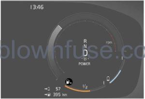 2021 Polestar 1 Gauges and indicators in the instrument panel (12)