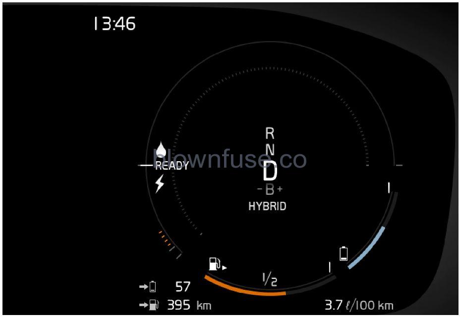 2021 Polestar 1 Gauges and indicators in the instrument panel (12)