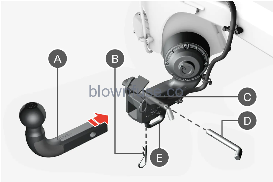 2021 Polestar 2 Trailer hitch and trailer 1