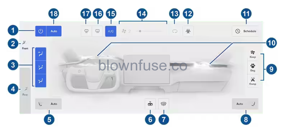 2021 Tesla Model S Climate Controls  1