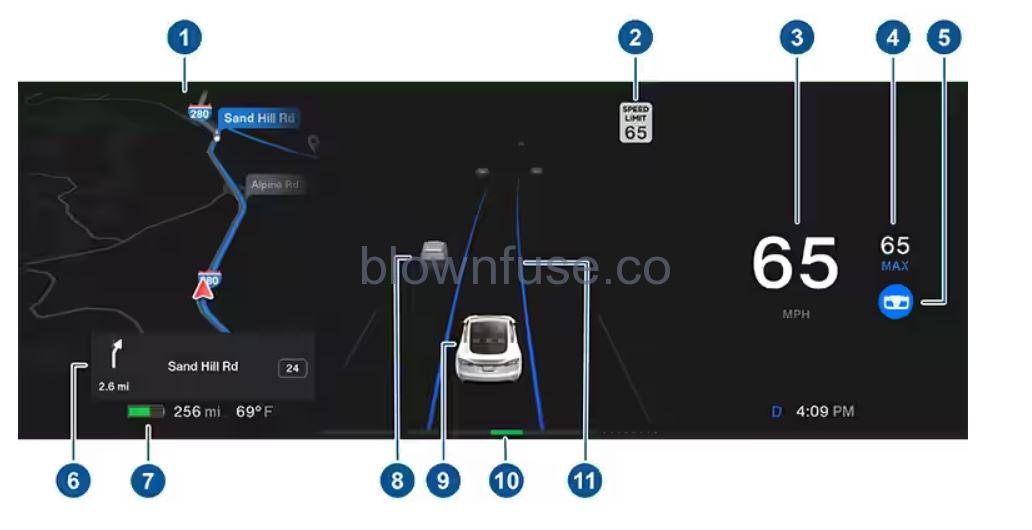 2021 Tesla Model S Instrument Panel FIG 1