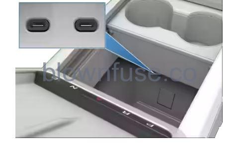 2021 Tesla Model S Interior Storage and Electronics FIG 5